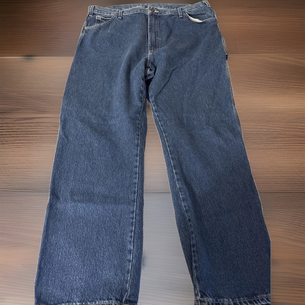 Dickies Carpenter Jeans Mens 42x32 Relaxed Fit Blue Denim Work Pants 1993SNB